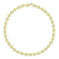 14k Puffed Mariner Chain Anklet