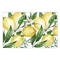 Vintage Yellow Lemon Watercolor Placemats Boho Fresh Citrus Fruit Farmhouse Wedding 17