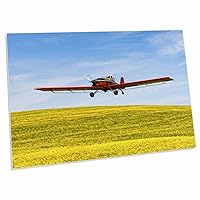 3dRose - Crop Duster Flying Over canola Field, Palouse Region, Washington. - Desk Pad Place Mat - (dpd-347720-1)