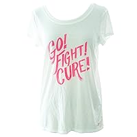 Under Armour Womens Power in Pink Go Fight Cure T, White, Small
