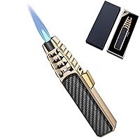Brightfire Rechargeable Torch Lighter, Bright Fire Lighter, Brightfire, Windproof Electric Torch Plasma Lighter (Gold)