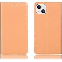 Flip Case for Apple iPhone 14 Case (2022) 6.1 Inch, Stend Function Leather Shockproof Folio Phone Cover [Card Holder] (Color : Beige)