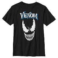 Marvel Classic Venom Crest Boys Husky Short Sleeve Tee Shirt