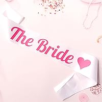 The Bride Let’s Go Party Pink Doll Dream Bach Themed Bachelorette Sash, She Found Her Ken Bridal Shower Accessory for Future Mrs., Retro Hot Pink Heart Wedding Sash