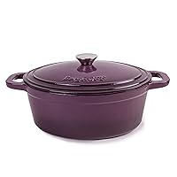 BergHOFF Neo Cast Iron Stockpot with a Lid, Purple, 8-Qt.