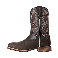 Western Cowboy Boots for Men Boot Embroidery Shoes Square Toe Mid Calf