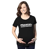 Maternity Prangry Funny T Shirt Announcement Pregnancy Reveal New Baby Shower Funny Graphic Maternity Tee Funny Food T Shirt Funny Maternity Shirts Black 3XL