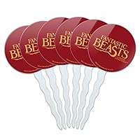Fantastic Beasts and Where to Find Them Logo Cupcake Picks Toppers Decoration Set of 6