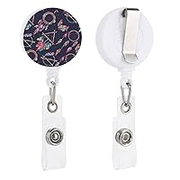 Different Dream Catcher Amulet Funny Badge Holder with Retractable Reel Clip PP Plastic Id Badges Lanyard for Nurse Doctor Office