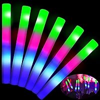 32 Pcs Giant 16 Inch Foam Glow Sticks Party Supplies Favors 3 Modes Color Changing Led Light Sticks Glow Batons Glow In The Dark Accessory for Birthday Wedding Concert Carnival Party Sport Events