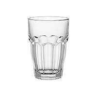 Rock Bar Stackable Beverage, Set Of 6 Dishwasher Safe Drinking Glasses For Soda, Juice, Milk, Coke, Beer, Spirits – 12.5oz Durable Tempered Glass Water Tumblers For Daily Use