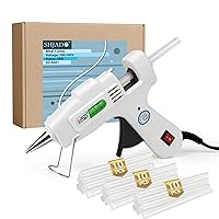 Hot Glue Gun with 30 Glue Sticks, Fast Preheating Hot Melt Gun, Mini Glue Gun Kit for Kids DIY School Craft Projects and Quick Home Repairs, 20W White