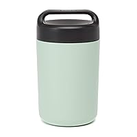 Goodful Vacuum Sealed Insulated Food Jar with Handle Lid, Stainless Steel Thermos, Lunch Container, 16 Oz, Sage
