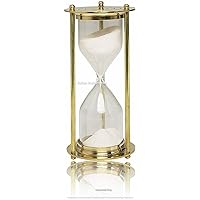 Nautical Hourglass A Sand Timer 10 min. for Home and Office Decor Antique Hourglass Vintage Maritime Nautical A Sand Timer for Home and Office Decor by Indian Instruments, 7 Inches