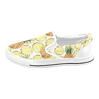 Unisex Hawaiian Pineapple Slip-on Canvas Kid's Shoes (Big Kid) for Girl