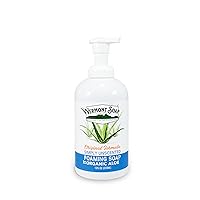 VERMONT SOAP Organic Unscented Foaming Hand Soap - Natural Moisturizing Soap for Dry Skin - Fragrance Free Liquid Bathroom Hand Soap Dispenser - Simply Unscented - 12 oz