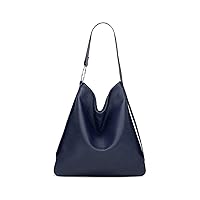 Oiilllndjb Handbag Women Shoulder Bag Large Capacity Soft PU Leather Women Handbag Casual Big Lady Shopping Bag (Color: Blue)
