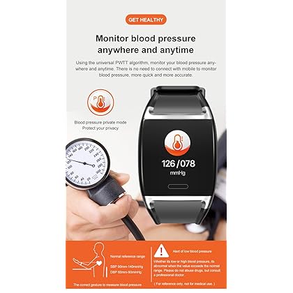 HalfSun Fitness Tracker, Activity Tracker Fitness Watch with Heart Rate Monitor, Blood Pressure Monitor, IP67 Waterproof Smart Watch with Sleep Monitor, Calorie Counter, Pedometer (Black) (Black)