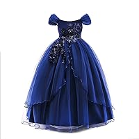 Dressy Daisy Girls Special Occasion Dresses Prom Gown Wedding Flower Girl Pageant Dress Sequined Applique