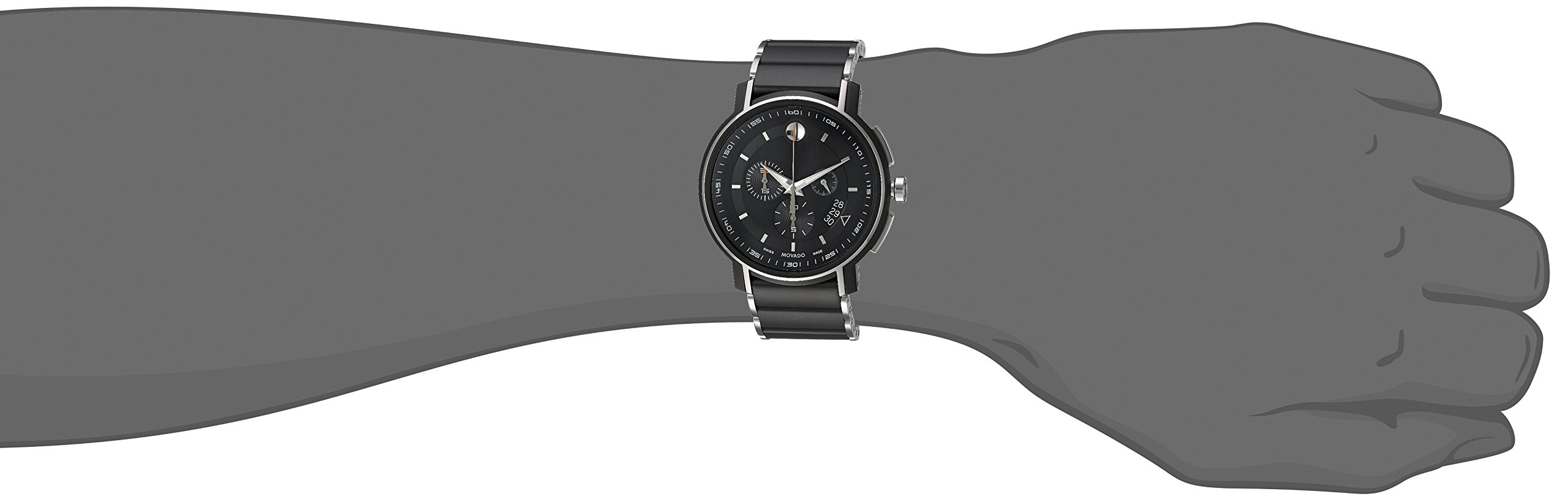 Movado Men's 0607006 Analog Display Swiss Quartz Black Watch