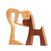 Pawfect House Wooden Sculpture - The Love Between You & Your Fur-Friend - Dog Loss Sympathy Gift, In Loving Memory Gifts Dog Passing Away Gifts, Wooden Pet Carvings, Dog Memorial Gifts for Loss of Dog