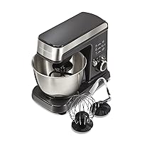 Hamilton Beach 6 Speed Electric Stand Mixer with Stainless Steel 3.5 Quart Bowl, Planetary Mixing, Tilt-Up Head, Black