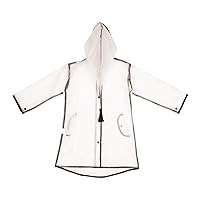 New Baby Gift Girl Wind Raincoat Hooded Transparent for Girls Waterproof Boy Kids and Jacket Unisex Baby (Clear, M)