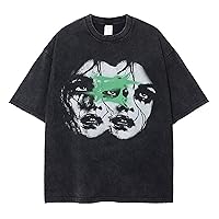 FantasyGears Y2K Shirts Men Women Vintage Graphic Tees Summer Baggy Gothic T Shirt Streetwear Vintage Oversized Tee