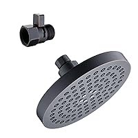 BRIGHT SHOWERS High Pressure Shower Head 6 Inch Rain Shower Head and Matching Brass Shower Water Valve with Handle Lever, Oil-Rubbed Bronze