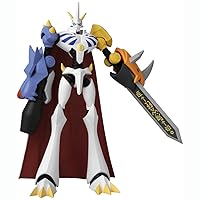 Bandai Anime Heroes Digimon Omegamon Action Figure | 6.5'' Tall Omegamon Articulated Anime Figure with Extra Set of Hands and Accessories | Collectable Anime Merch Digimon Figure Omegamon