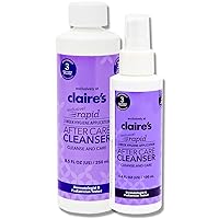 Claire’s Rapid Care 3 Week Aftercare Ear Piercing Spray Solution (3.4 Fl Oz) and Rapid Care 3 Week Solution Lotion – Avoid Infections on Pierced Ears, Nose Piercings, and Belly Button Piercing