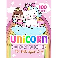 Unicorn Coloring Book: Easy Coloring Book for Kids Ages 2-4, 100 Magical Coloring Pages for Girls (8.5 x 11 | 100 Pages | US Edition)