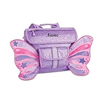 Bixbee Personalized Toddler Backpack, Pink Sparkly Butterfly Bookbag for Kids & Toddlers Ages 3-5 | Custom Backpack with Name for Boys & Girls | Water Resistant Monogrammed School Bag