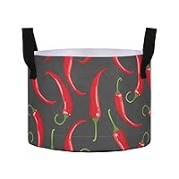 Chilli Peppers Grow Bags 3 Gallon Fabric Pots with Handles Heavy Duty Pots for Plants Thickened Nonwoven Aeration Plant Grow Bag for Potato Tomato Fruits Flowers Garden