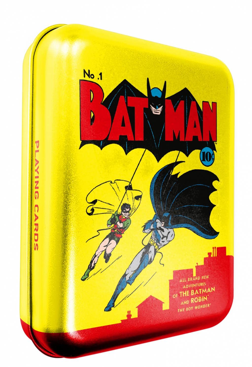 Cartamundi DC Comics Batman Retro Comic Playing Cards in Tin, 55 Vintage Original DC Comics Playing Cards, Great Gift for Any Superhero Fan!