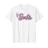 Barbie - Pink Leopard Print Logo T-Shirt