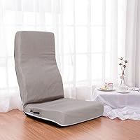 Folding Floor Chair,adjustable Chaise Lounger Cushion - Posture Seat Cushion,thicken Breathable Floor Cushion Gray 120x50x10cm(47x20x4inch)