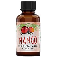 Good Essential 30 ml Oils – Premium Mango Fragrance Oil – for Diffuser, Soap, Candles, Room Spray, Lotions – 1 fl oz, 30 ml