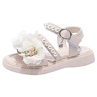Dance Shoes Kids Sandals for Girls Toddler Breathable Slippers Kids Holiday Beach Anti-slip Hook and Loop Slippers Shoes