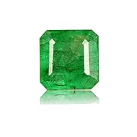 GEMHUB Beautiful Square Cut 2.25 Carat Natural Green Emerald Jewelry Making Gemstone with Egl Certified U-1036