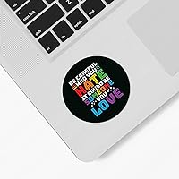 Be Careful Who You Hate Stickers Pride Gay Lesbian Same Sex LGBTQ Stickers Label 3 Inch Rainbow LGBT Stickers for Water Bottles Laptop Envelope Seals Holiday Valentine's Day Party Supplies ,20 Pcs