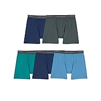 Fruit of the Loom Men's 360 Stretch Boxer Briefs (Quick Dry & Moisture Wicking)