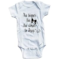 Baby Tee Time Girls' The Bigger The Bow The Closer to Jesus