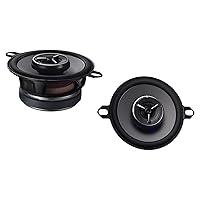 eXcelon KFC-X3C 3.5-Inch Mid Range Car Speaker with Silk Balanced Dome Tweeters for Chrysler/Toyota/Others, 120 Watts Max Power (Pair)