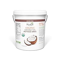 Coconut Oil Bulk - Organic Naturally Refined Coconut Oil (RBD) by Miracle Palm - Vegan, Tasteless, Non-GMO & Gluten Free - Ideal for Skin & Hair Care (5 Gallons)