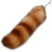 Therian Tail Keychain, Faux Fur Tail Keyrings, Fluffy Faux Fur Tail Pendant, Long Fox Tail Key Chain for Handbag