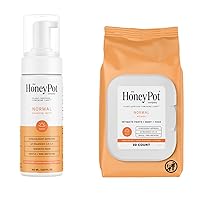 The Honey Pot Company - Feminine Wash & Feminine Wipe Bundle - Includes Unscented Ph Balance Feminine Wash and Wipes for Women - Herbal Infused Feminine Care Products - Normal