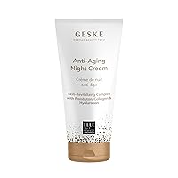 GESKE Anti-Aging Night Cream | Moisturizing Skin Cream with Hyaluron | Anti-Wrinkle Cream for Age-Defying Beauty | Vegan Formula | Suitable for Men, Women & All Genders | Complements Devices