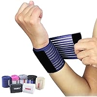 Wrist Compression Wrap Support Bandage Brace Guard Injury Pain Sports Pad,Pack of 2