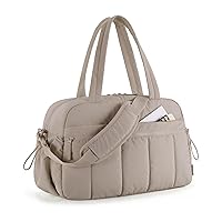 Travel Duffel Bag, Gym Bag for Women with Wet Pocket, Carry on Weekender Bags for Women, Water Resistant Workout Bag Sports Gym, Camel